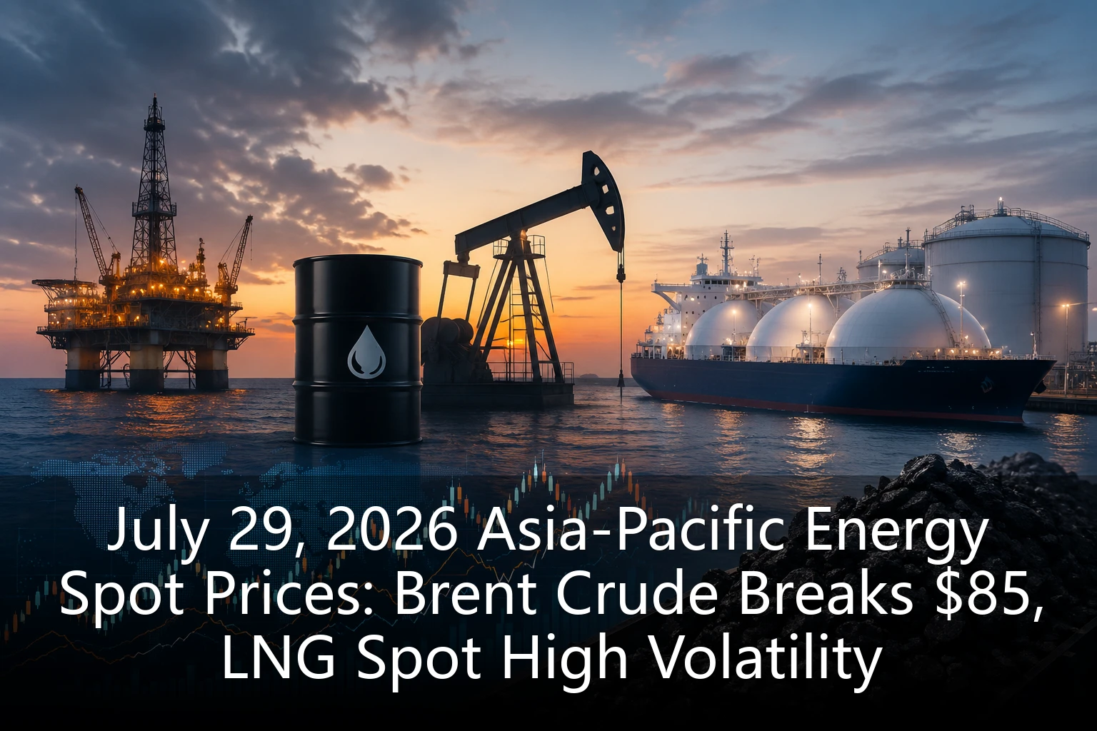 July 29, 2026 Asia-Pacific Energy Spot Prices: Brent Crude Breaks $85, LNG Spot High Volatility