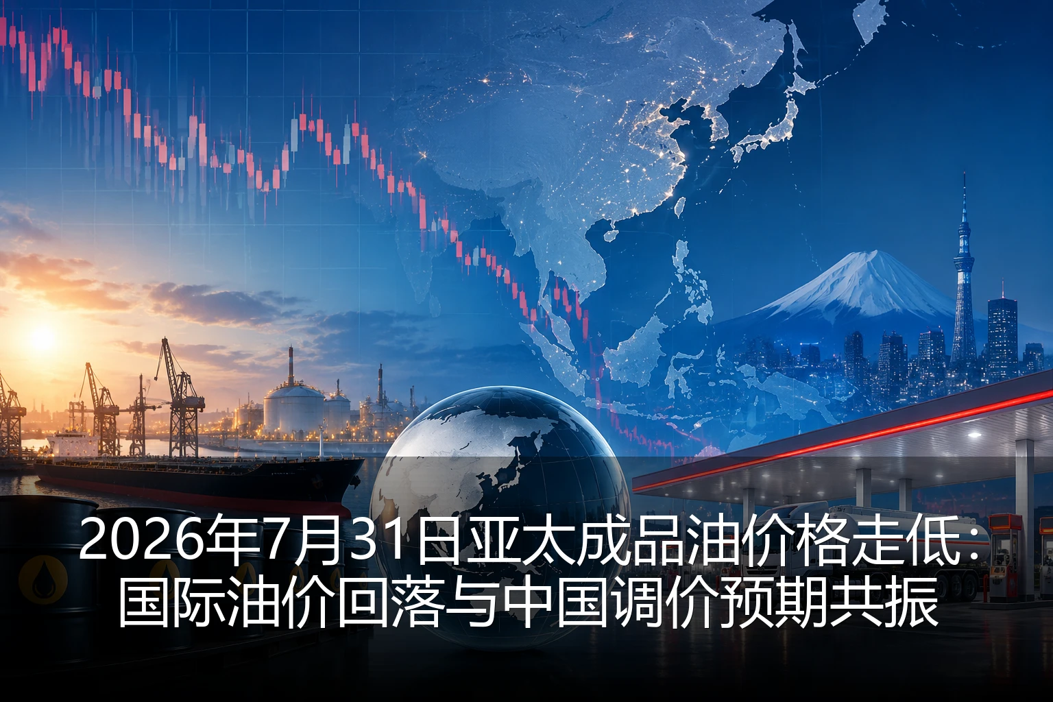 2026年7月31日亚太成品油价格走低：国际油价回落与中国调价预期共振
