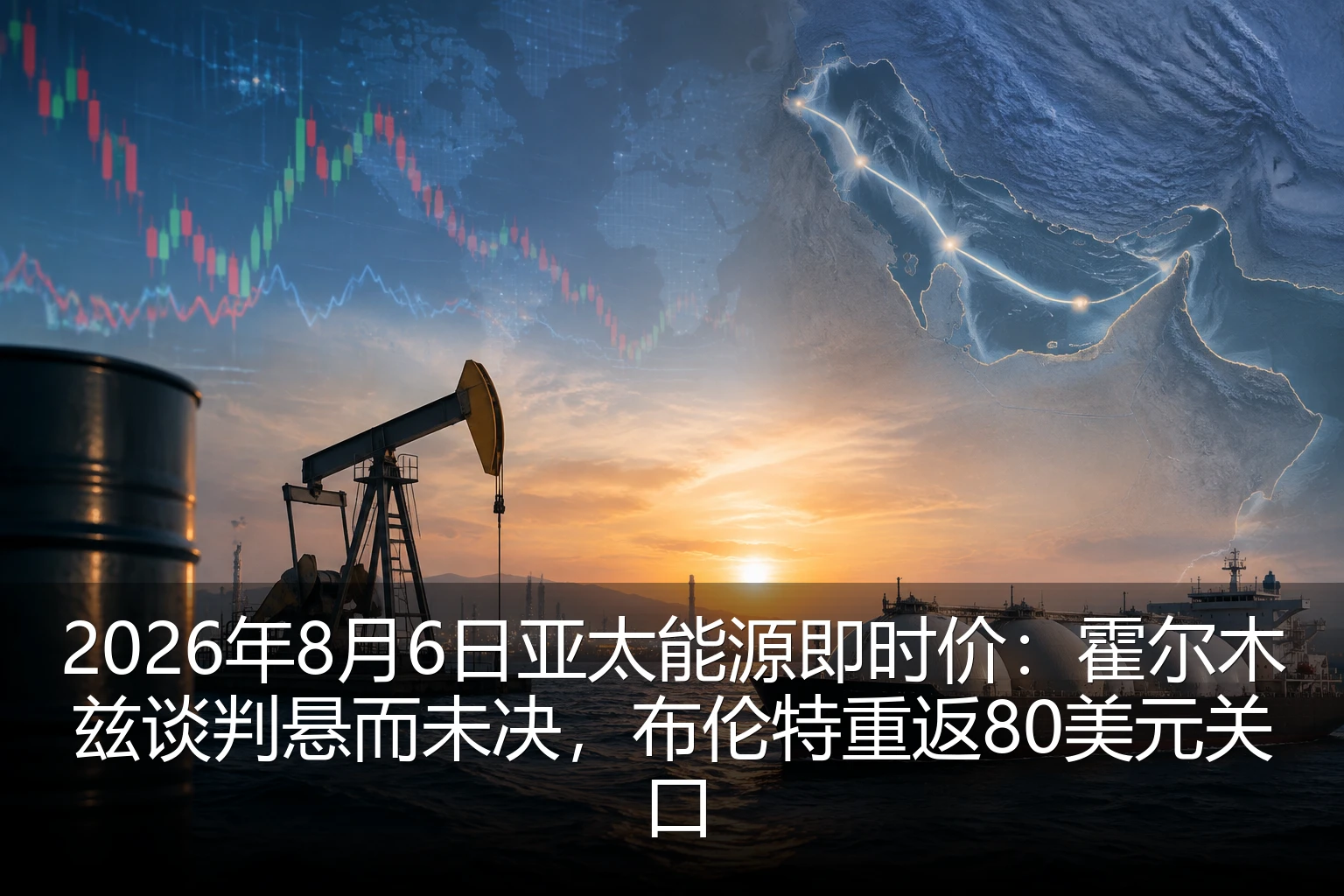 2026年8月6日亚太能源即时价：霍尔木兹谈判悬而未决，布伦特重返80美元关口