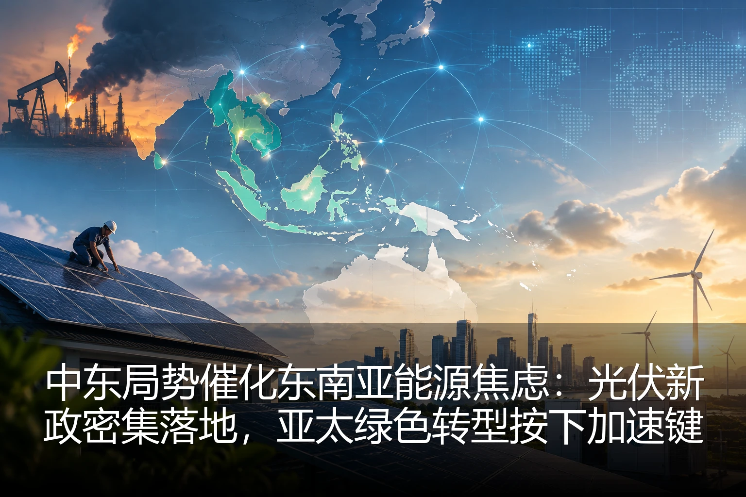中东局势催化东南亚能源焦虑:光伏新政密集落地,亚太绿色转型按下加速键