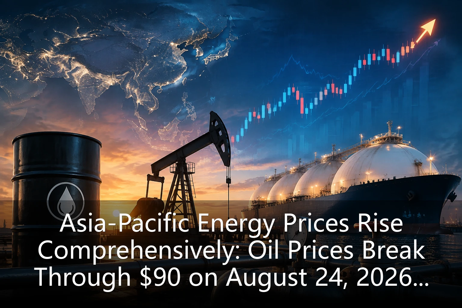 Asia-Pacific Energy Prices Rise Comprehensively: Oil Prices Break Through $90 on August 24, 2026, LNG Spot Returns to $12 Mark