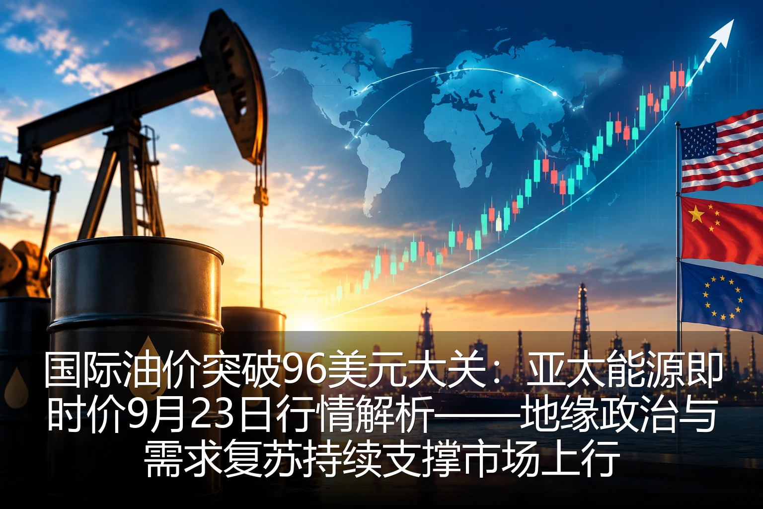 国际油价突破96美元大关：亚太能源即时价9月23日行情解析——地缘政治与需求复苏持续支撑市场上行