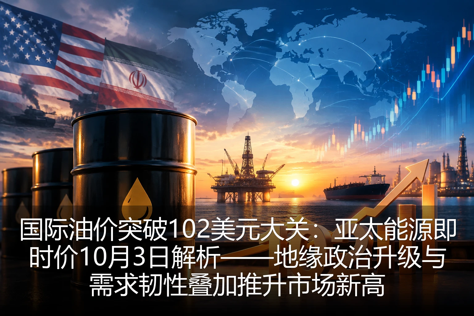 国际油价突破102美元大关：亚太能源即时价10月3日解析——地缘政治升级与需求韧性叠加推升市场新高